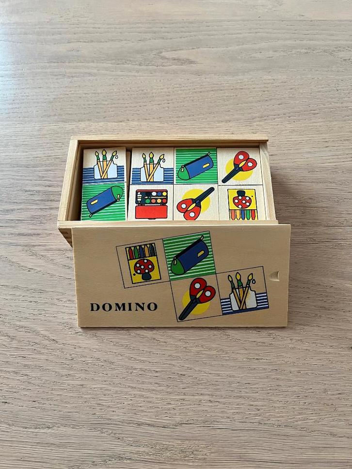 Dominospel, hout, NIEUW!, Hobby en Vrije tijd, Gezelschapsspellen | Bordspellen, Nieuw, Verzenden
