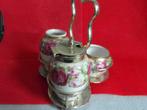 3 delig tafelsetje met rozen, Antiek en Kunst, Curiosa en Brocante, Ophalen of Verzenden