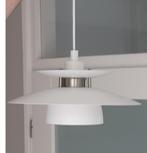 witte metalen hanglamp, Huis en Inrichting, Lampen | Hanglampen, Ophalen of Verzenden, Zo goed als nieuw, Metaal, Modern