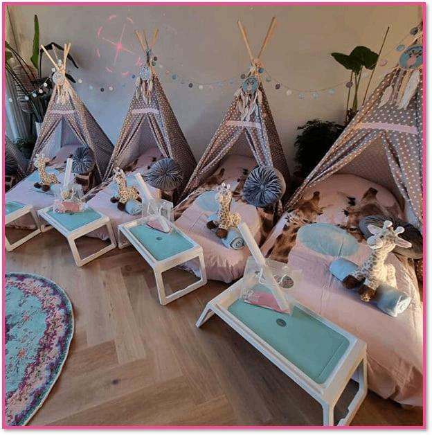 Tipi tent slaapfeest Bubbelgum Giraf kind meisje verjaardag, Kinderen en Baby's, Speelgoed | Speeltenten, Nieuw, Ophalen