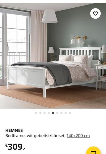 Bedframe Hemnes 140x200 wit (IKEA) - afbeelding 2