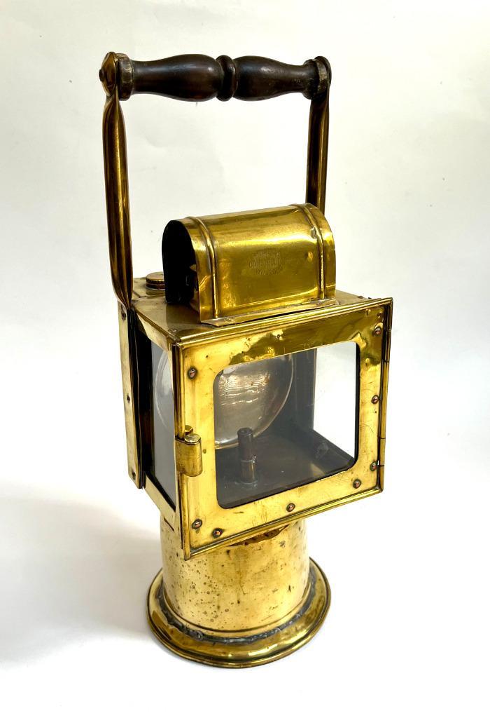 Lámpara histórica ferroviarias lantaarn Valladolid Trein, Antiek en Kunst, Antiek | Koper en Brons, Koper, Ophalen of Verzenden