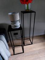 Zwarte ijzeren bijzettafeltjes - set van 2, Ophalen, Gebruikt