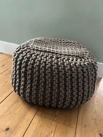 Poef - beige/grijs beschikbaar voor biedingen