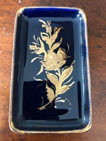 Decor Main Limoges, kobaltblauw porseleinen schaaltje beschikbaar voor biedingen