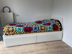 Bedbank met 2 lades/2 matrassen, wit, Ophalen, Gebruikt, Wit, Tweepersoons