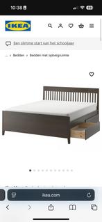 Ikea Idanas tweepersoons bed 180x200cm, Huis en Inrichting, Slaapkamer | Bedden, Ophalen, Wit, Tweepersoons, Zo goed als nieuw