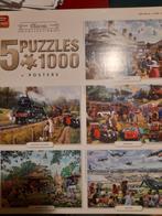 5 puzzels 1000 stukjes in 1 doos king classic, Hobby en Vrije tijd, Denksport en Puzzels, Ophalen, Zo goed als nieuw