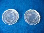 2 Oude onderzetters van glas, Antiek en Kunst, Ophalen of Verzenden