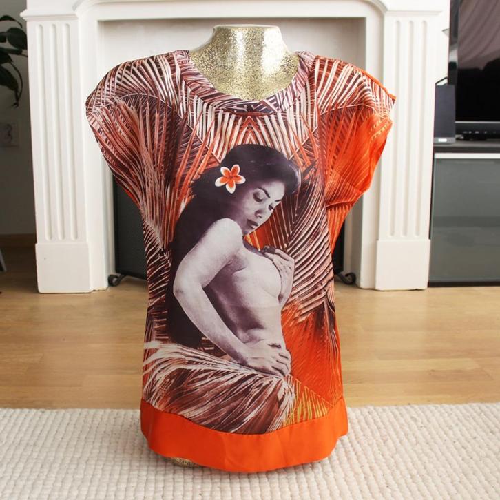 Jus D Pom Shirt Oranje (M/L) € 20,-, Kleding | Dames, T-shirts, Zo goed als nieuw, Maat 38/40 (M), Oranje, Korte mouw, Ophalen of Verzenden