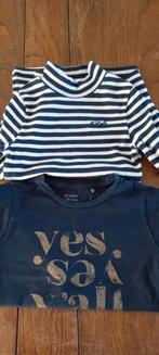 2 LONGSLEEVES NOPPIES + KIDS BLAUW+ BLAUW/WIT 110/116 KATOEN, Kinderen en Baby's, Kinderkleding | Maat 110, Meisje, Ophalen of Verzenden