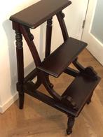 Antieke mahonie houten bibliotheektrap, Ophalen
