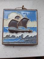Cloisonné Tegel Westraven - Scheepsmotief, Antiek en Kunst, Antiek | Wandborden en Tegels, Ophalen of Verzenden