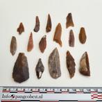 15 bodemvondsten vuursteen werktuigen Sahara Neolithicum #1, Ophalen of Verzenden, Fossiel