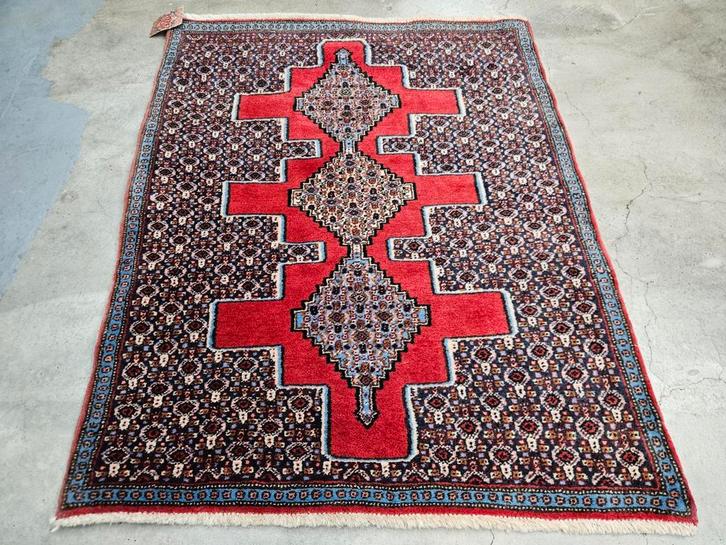 Handgeknoopt Perzisch wol Senneh tapijt medallion 78x96cm, Huis en Inrichting, Stoffering | Tapijten en Kleden, Zo goed als nieuw