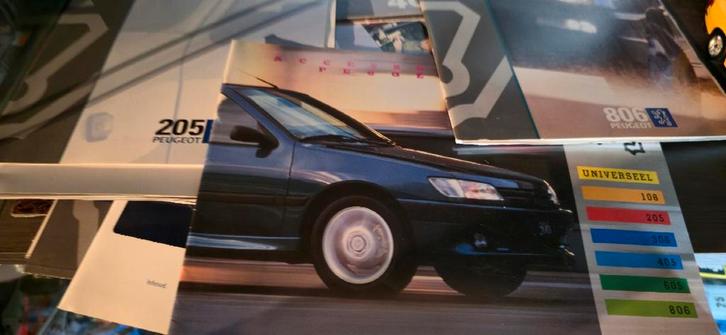 Peugeot Folders Jaren 90 - Collectie, Boeken, Auto's | Folders en Tijdschriften, Gelezen, Peugeot, Ophalen of Verzenden