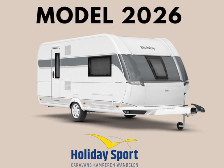 Hobby De Luxe 460 SL Modeljaar 2026, Caravans en Kamperen, Caravans, Bedrijf, tot en met 3, 1000 - 1250 kg, Treinzit, Hobby, 2 aparte bedden