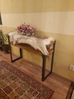 Industrieel sidetable van hout, Ophalen, Zo goed als nieuw