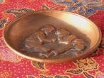 Mooi antiek muntenschaaltje uit Engeland met twee jongens., Antiek en Kunst, Ophalen of Verzenden, Brons