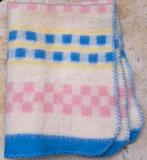 Vintage 100% wollen ledikant deken Aabe, Kinderen en Baby's, Ophalen of Verzenden, Zo goed als nieuw, 100 cm of meer, Deken