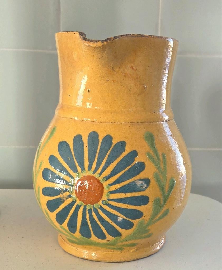 Antiek aardewerk kan Elzas /Hongaars / Roemeens hoogte 18 cm, Antiek en Kunst, Ophalen of Verzenden