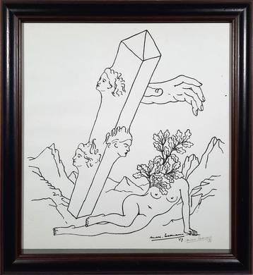Surrealistische compositie - Kunstenaar: Marc Eemans beschikbaar voor biedingen