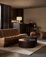 Ethnicraft Rollermax salontafel HOGE KORTING, Ophalen, 100 tot 150 cm, Rond, 50 tot 100 cm