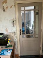 Deur met glas glas in lood mooi geslepen glas, Doe-het-zelf en Verbouw, Deuren en Horren, 80 tot 100 cm, Binnendeur, Ophalen of Verzenden