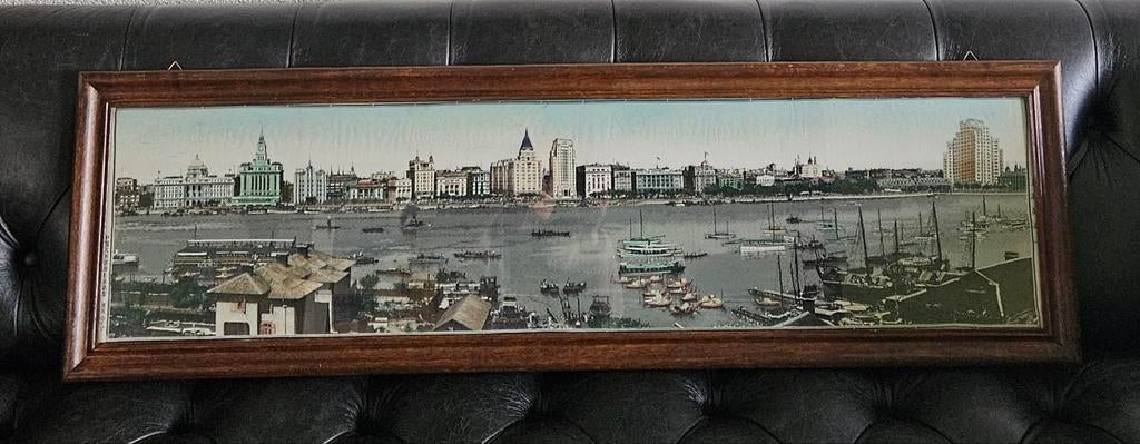 Shanghai 1960's handgeweven ingelijst wandtapijt, Ophalen