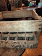 Brocante flessen krat met flessen erbij flessenkrat, ., Ophalen of Verzenden, Zo goed als nieuw, .