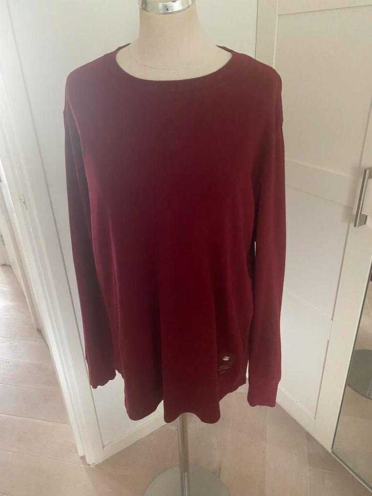 G-Star RAW Trui - Maat L - Bordeauxrood, Kleding | Heren, Truien en Vesten, Zo goed als nieuw, Maat 52/54 (L), Rood, Ophalen of Verzenden
