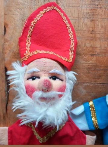 Oude handgemaakte sinterklaas poppenkast pop beschikbaar voor biedingen