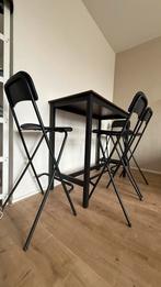 Bar tafel met 4 krukken, 6 mnd oud, Ophalen, Zo goed als nieuw
