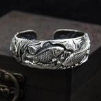 Zilverkleurige karper heren armband (vissen vis zilveren), Verzenden, Nieuw, Zilver