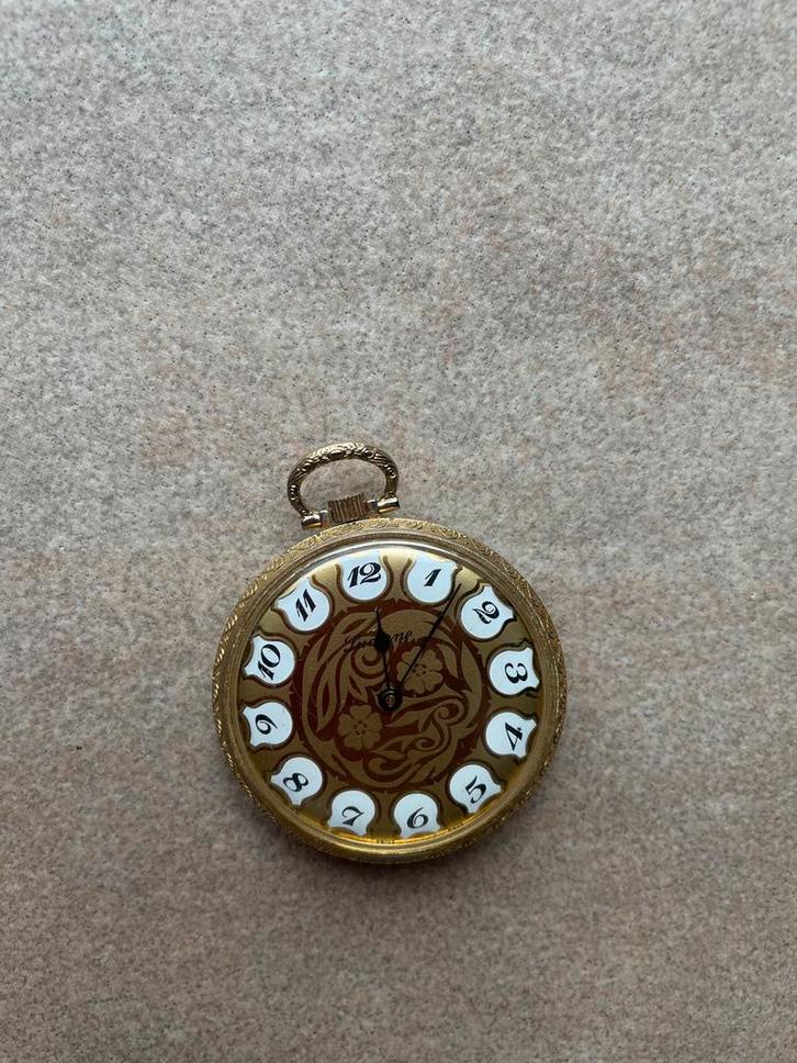Vintage Zakhorloge - Goudkleurig, Antiek en Kunst, Antiek | Klokken, Ophalen of Verzenden