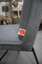 Luxe eetkamerstoelen Sanne Jess draaibaar stof lichtblauw, Ophalen, Blauw, Zo goed als nieuw, Metaal