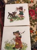 Retro tegeltjes met leuke afbeeldingen/gemerkt., Ophalen of Verzenden