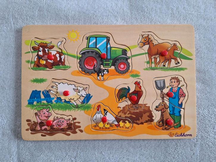 Puzzel eichhorn houten puzzel noppenpuzzel tbv goed doel, Kinderen en Baby's, Speelgoed | Kinderpuzzels, Gebruikt, 2 tot 4 jaar