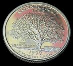 **1999 S   - State CONNECTICUT Quarter Dollar PR - ZILVER  *, Verzenden, Noord-Amerika, Losse munt, Zilver