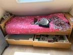1 persoons bed, hard hout, Ophalen, 90 cm, Eenpersoons, Zo goed als nieuw