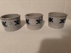 Tk 3 bloempotten van Keuls aardewerk, samen voor € 10,00, Ophalen of Verzenden, Rond, Aardewerk, Minder dan 25 cm