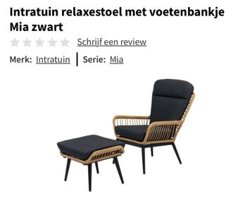 Relaxe tuinstoelen met voetenbankje Mia beschikbaar voor biedingen