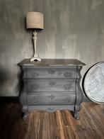 Refirbised Buikkastje - Sober grijs met donker blad, Ophalen, 6538rr, Zo goed als nieuw, Info@sweetjadeinterieur.nl
