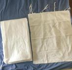 Gebroken wit éénpersoons dekbedovertrek met bloemetjes., Eenpersoons, Wit, Dekbedovertrek, Ophalen of Verzenden