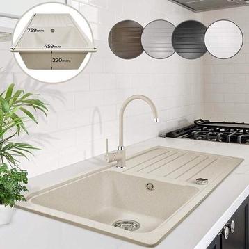 Nieuw Aquamarin Wasbak Beige , Graniet .75,9 x 45,9 cm

 beschikbaar voor biedingen