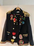 Oeteldonk Jasje met Emblemen, Kleding | Dames, Jasjes, Kostuums en Pakken, Maat 38/40 (M), Zwart, Ophalen of Verzenden, Jasje