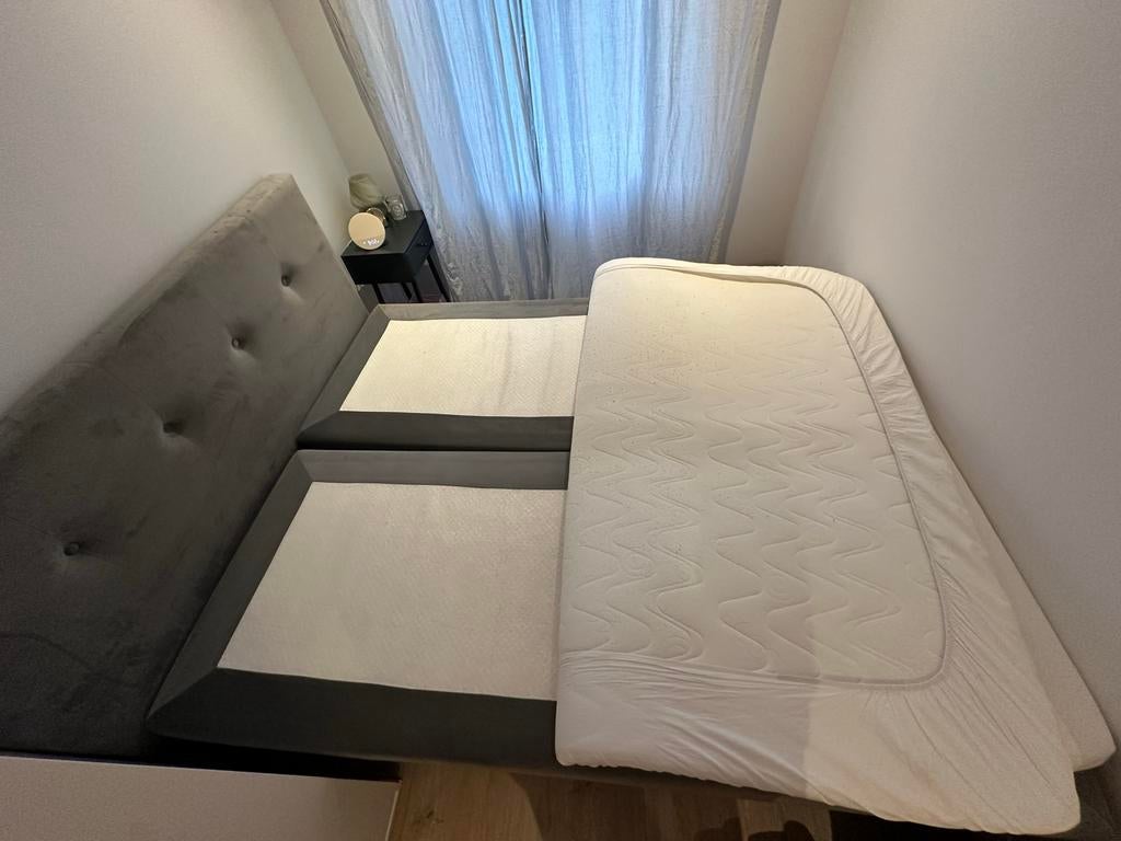 Westwing boxspring bed 160x200 - zo goed als nieuw!, Ophalen, Tweepersoons, Zo goed als nieuw, 200 cm