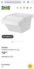 Ikea Sortera, afvalbak/wasmand met deksel, 3 stuks zgan, Ophalen