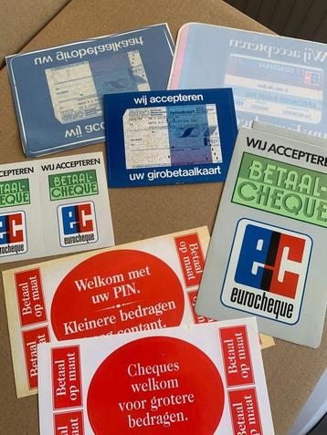 STICKERS reclame/betaalwijze/merken/ DIVERS beschikbaar voor biedingen