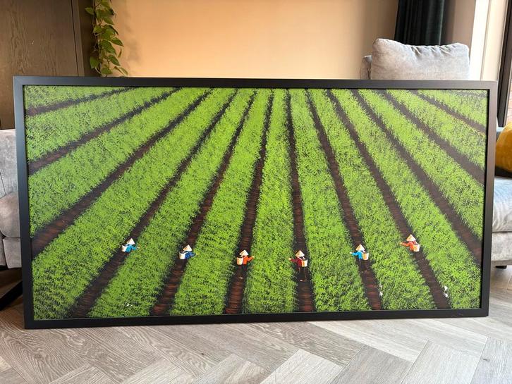 Handgeschilderd Vietnamees schilderij - Rijstveld, Antiek en Kunst, Kunst | Schilderijen | Abstract, Ophalen